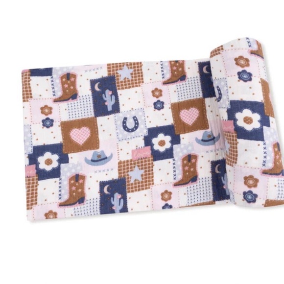 Angel Dear Other - Angel Dear Patchwork Cowgirl Swaddle Blanket NWT